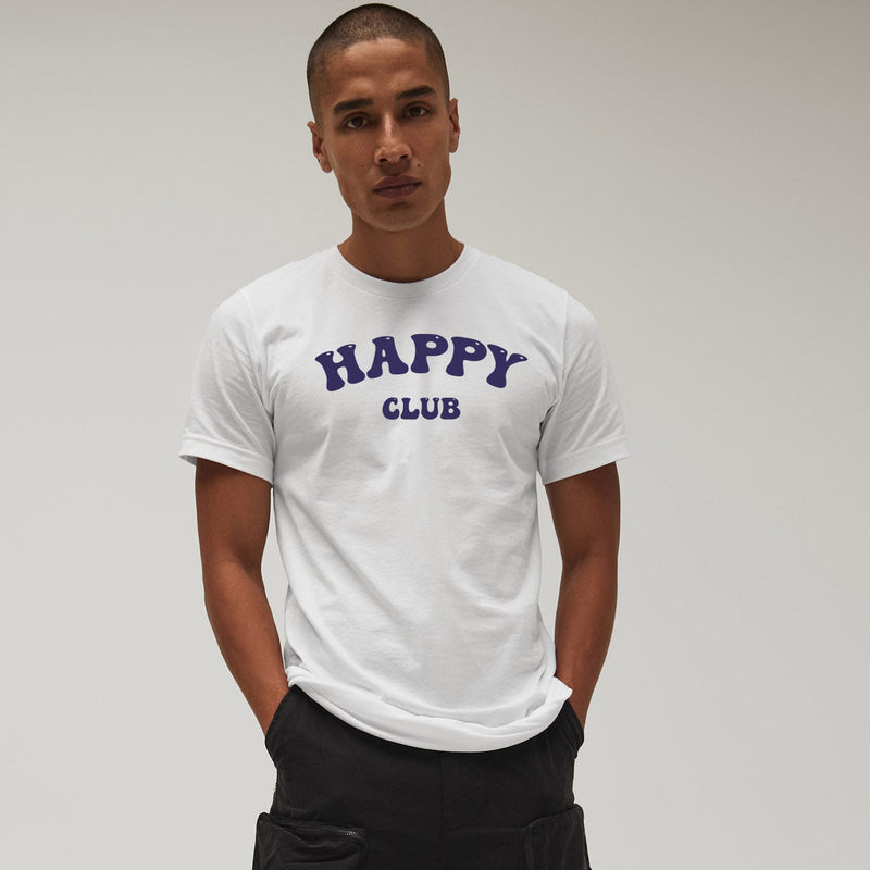 VEGAN Happy Vegan Unisex 'Happy Club' Crew T-Shirt