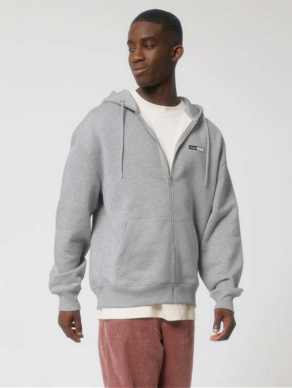 VEGAN Happy Vegan Unisex Locker Heavy Zip-through Hoodie | Multiple Colours