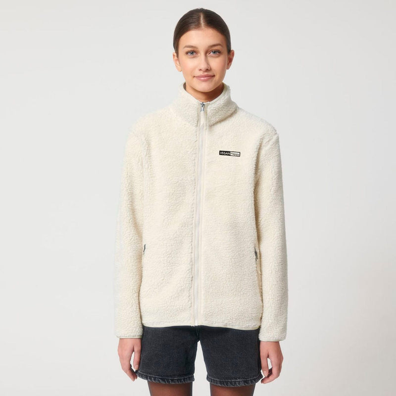 VEGAN Happy Vegan Unisex Outsider Sherpa Jacket