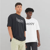 Immaculate Vegan - VEGAN Happy Vegan Unisex Oversized 'Happy' Tee