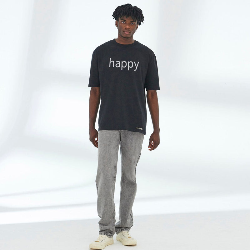 VEGAN Happy Vegan Unisex Oversized 'Happy' Tee