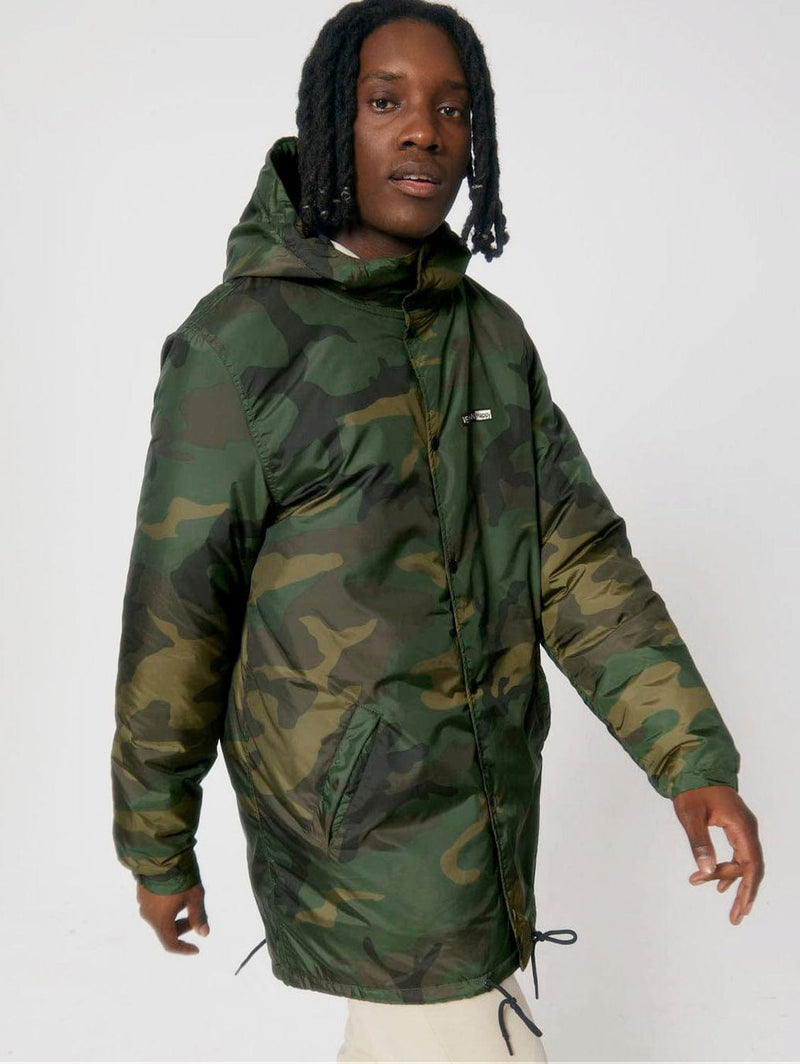 VEGAN Happy Vegan Unisex Padded Parka AOP Jacket | Camo