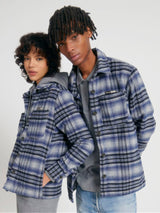 Immaculate Vegan - Vegan Unisex River Check Shirt Jacket | Blue Check