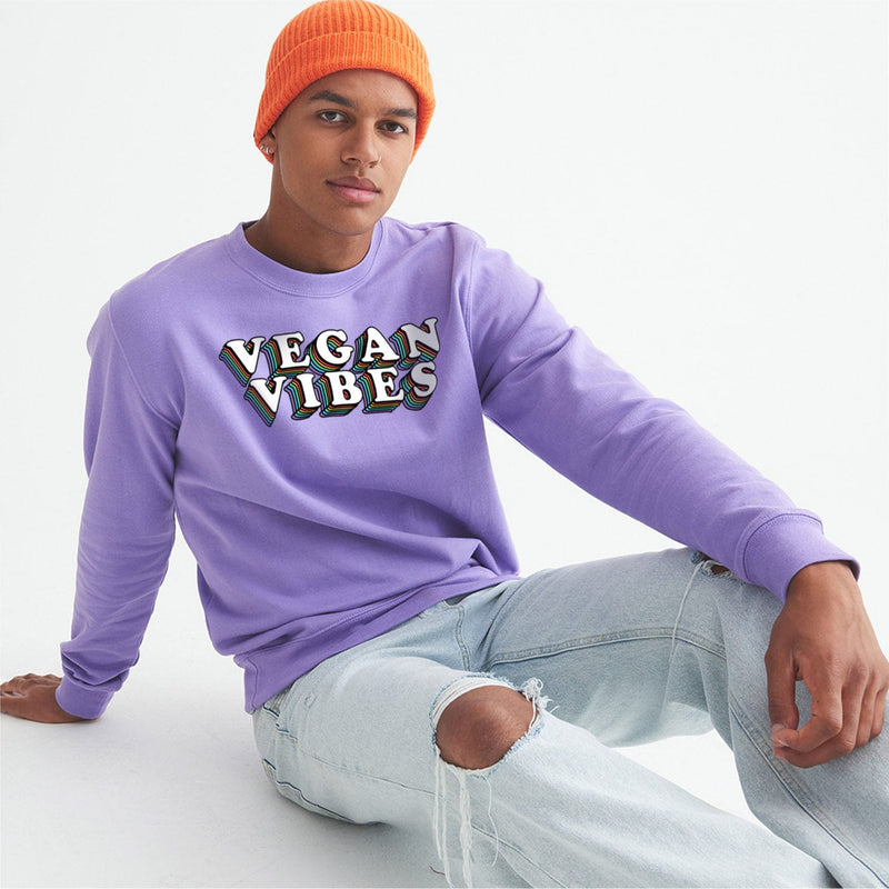 VEGAN Happy Vegan Unisex 'Vegan Vibes' Sweatshirt