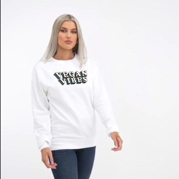 VEGAN Happy Vegan Unisex 'Vegan Vibes' Sweatshirt