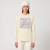 Immaculate Vegan - VEGAN Happy Vegan Unisex 'Worn With Love' Dry Feel Long Sleeve Tee