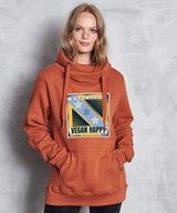 Immaculate Vegan - VEGAN Happy Vegan Winter Sports Cross Neck Unisex Hoodie