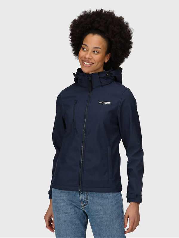 VEGAN Happy Vegan Women's Venturer 3-layer Hooded Softshell Jacket | Multiple Colours