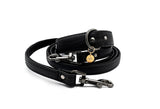 Immaculate Vegan - VEGARI Vegan Leather Dog Leash BLACK | Made from Pineapple Leather Piñatex BLACK / PINATEX VEGAN LEATHER