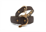 Immaculate Vegan - VEGARI Vegan Leather Dog Collar -BROWN-| Made from Pineapple Leather Piñatex