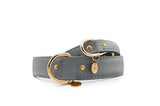 Immaculate Vegan - VEGARI Vegan Leather Dog Collar -GREY-| Made from Pineapple Leather Piñatex