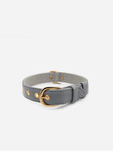 Immaculate Vegan - VEGARI Vegan Leather Dog Collar -GREY-| Made from Pineapple Leather Piñatex