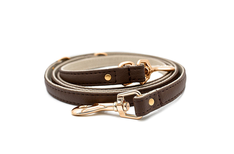 VEGARI Vegan Leather Piñatex Dog Collar and Leash Set| BROWN