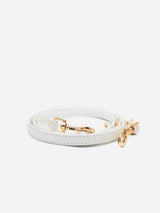 Immaculate Vegan - VEGARI Vegan Leather Dog Leash WHITE | Made from Pineapple Leather Piñatex WHITE / PINATEX VEGAN LEATHER