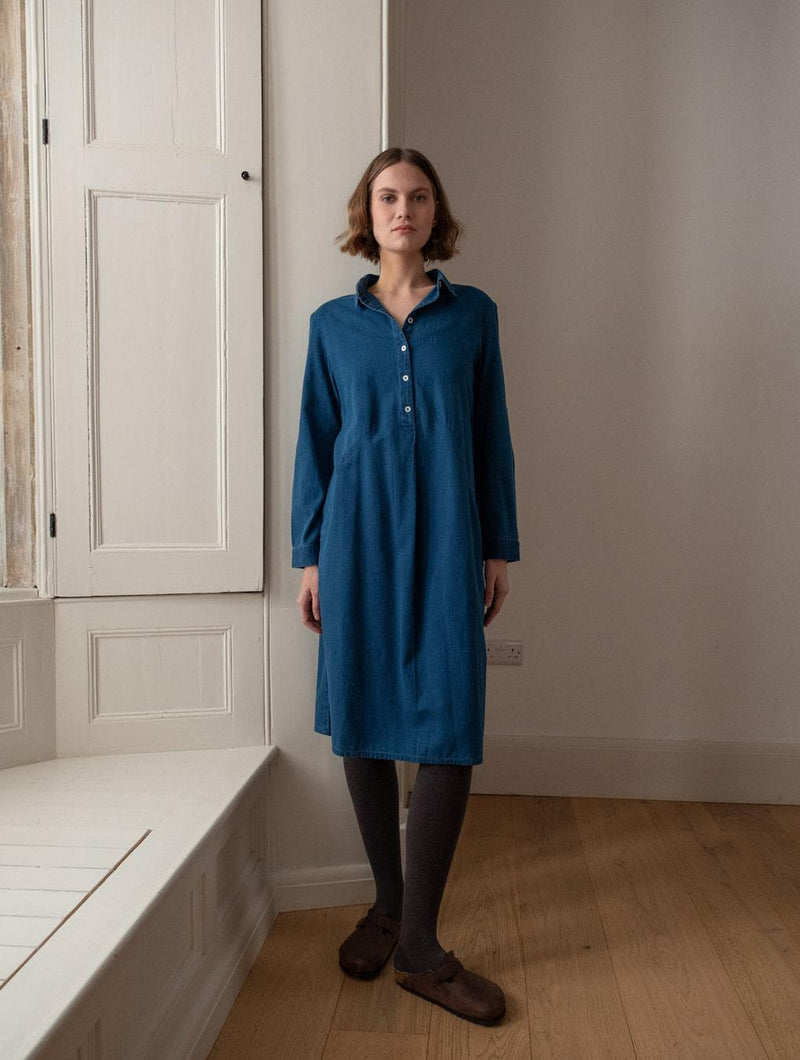 Alexa Women's Cotton Shirt Dress | Denim