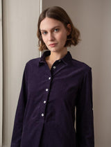 Immaculate Vegan - Alexa Women's Cotton Corduroy Shirt Dress | Navy