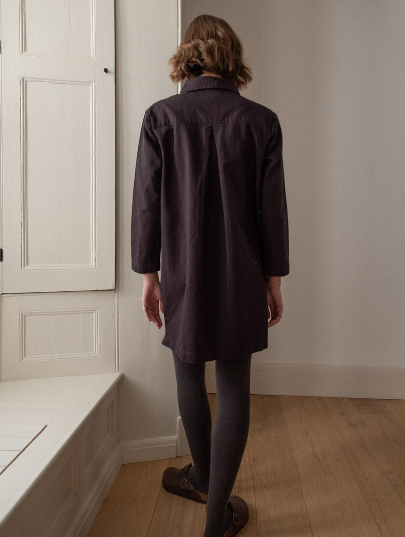 Tara Women's Cotton Shirt Dress | Dove Grey