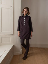 Immaculate Vegan - Tara Women's Cotton Shirt Dress | Dove Grey