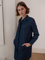 Immaculate Vegan - Ocean Women's Cotton Shirt Dress | Denim