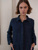 Immaculate Vegan - Ocean Women's Cotton Shirt Dress | Denim