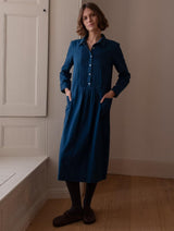 Immaculate Vegan - Jack Women's Cotton Shirt Dress | Denim