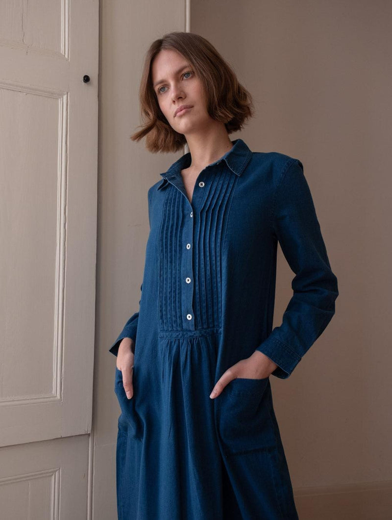 Jack Women's Cotton Shirt Dress | Denim Immaculate Vegan Jack Women's Cotton Shirt Dress | Denim Immaculate Vegan