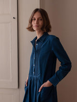 Immaculate Vegan - Jack Women's Cotton Shirt Dress | Denim