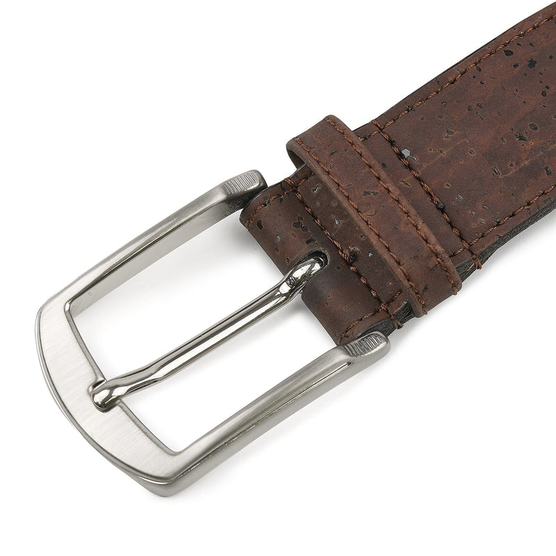 Watson & Wolfe Woven Cork Belt in Brown