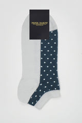 Immaculate Vegan - Peper Harow Polka Men's Organic Trainer Socks Bundle - White & Khaki