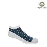 Immaculate Vegan - Peper Harow Polka Men's Organic Trainer Socks Bundle - White & Orange