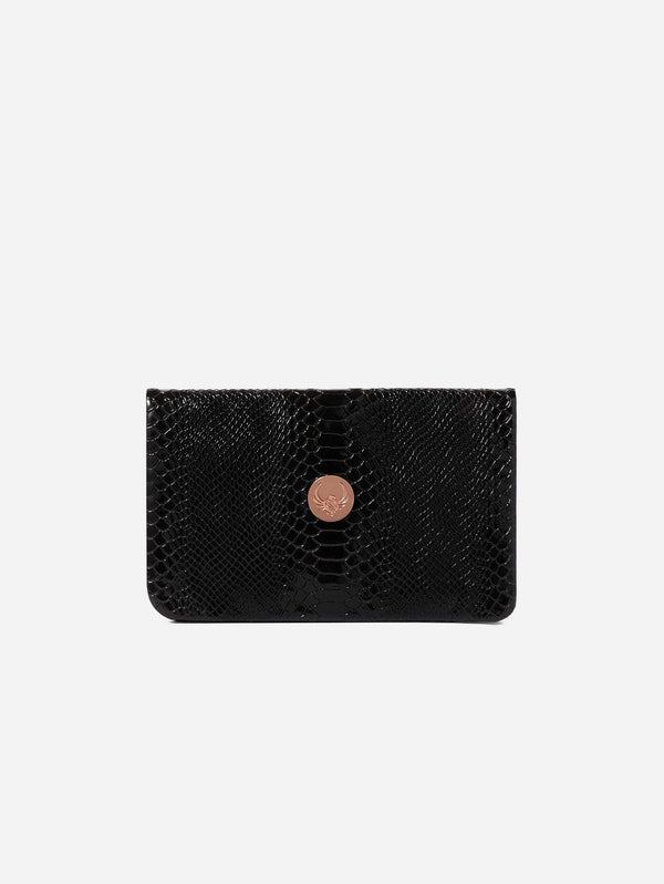 Willa Phoenix The Manhattan Vegan Leather Clutch | Black