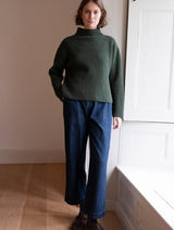 Immaculate Vegan - BIBICO Anna Women's Wide Leg Cotton Trousers | Denim