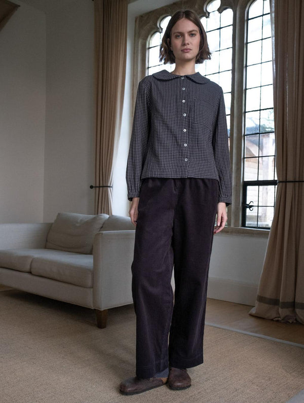 Orla Women's Casual Cotton Corduroy Trousers | Dove Grey