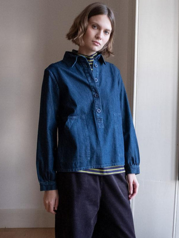 Mika Women's Cotton Utility Shirt | Denim