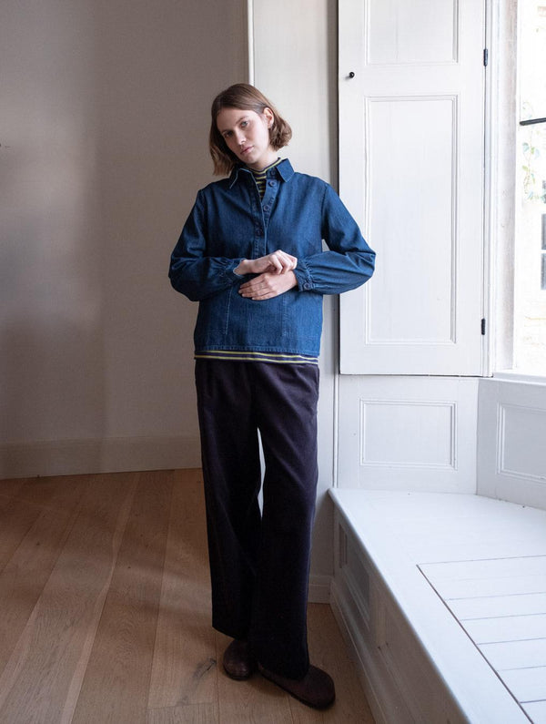 Mika Women's Cotton Utility Shirt | Denim