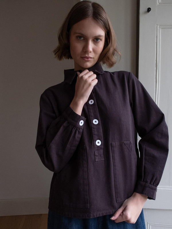 Mika Women's Cotton Utility Shirt | Dove Grey