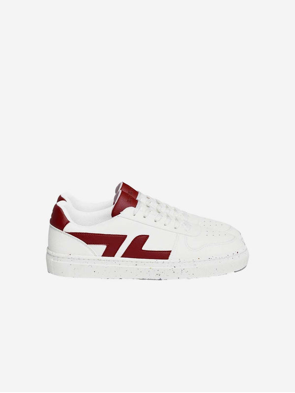 Zeta Shoes Alpha Vintage Grape Leather Vegan Sneakers | Red Red / UK2.5 / EU35 / US4.5