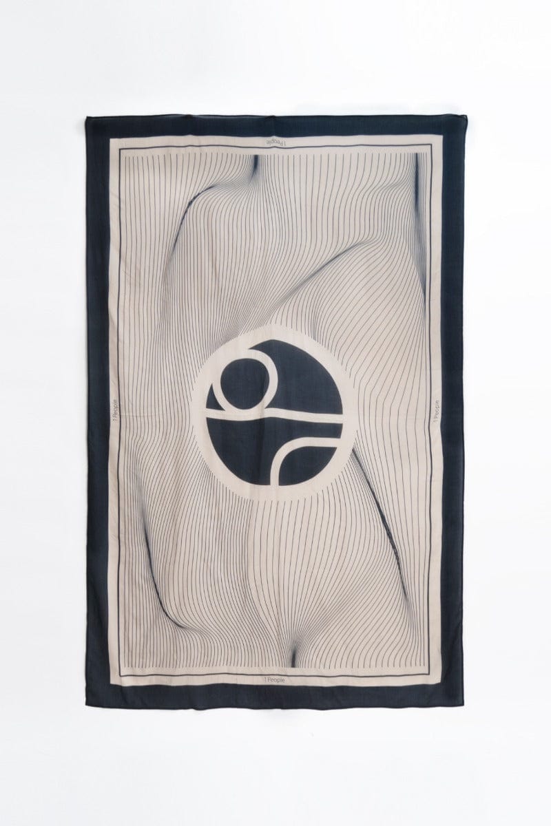 1 People Biarritz BIQ - Sarong - Mix Sand & Oyster Black