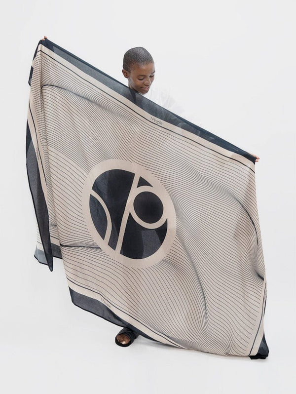 1 People Biarritz BIQ - Sarong - Mix Sand & Oyster Black