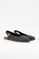 Immaculate Vegan - 1 People Cannes CEQ - Sling Back Flat Shoes - Charcoal