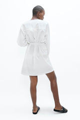 Immaculate Vegan - Cap Ferret Organic Cotton Short Dress | White Dove