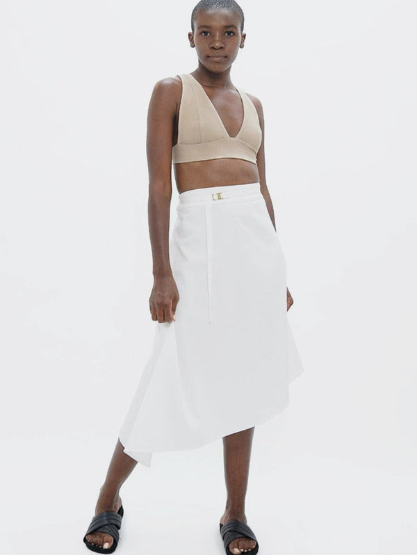 1 People Mallorca PMI - Asymmetric Skirt - White Dove L