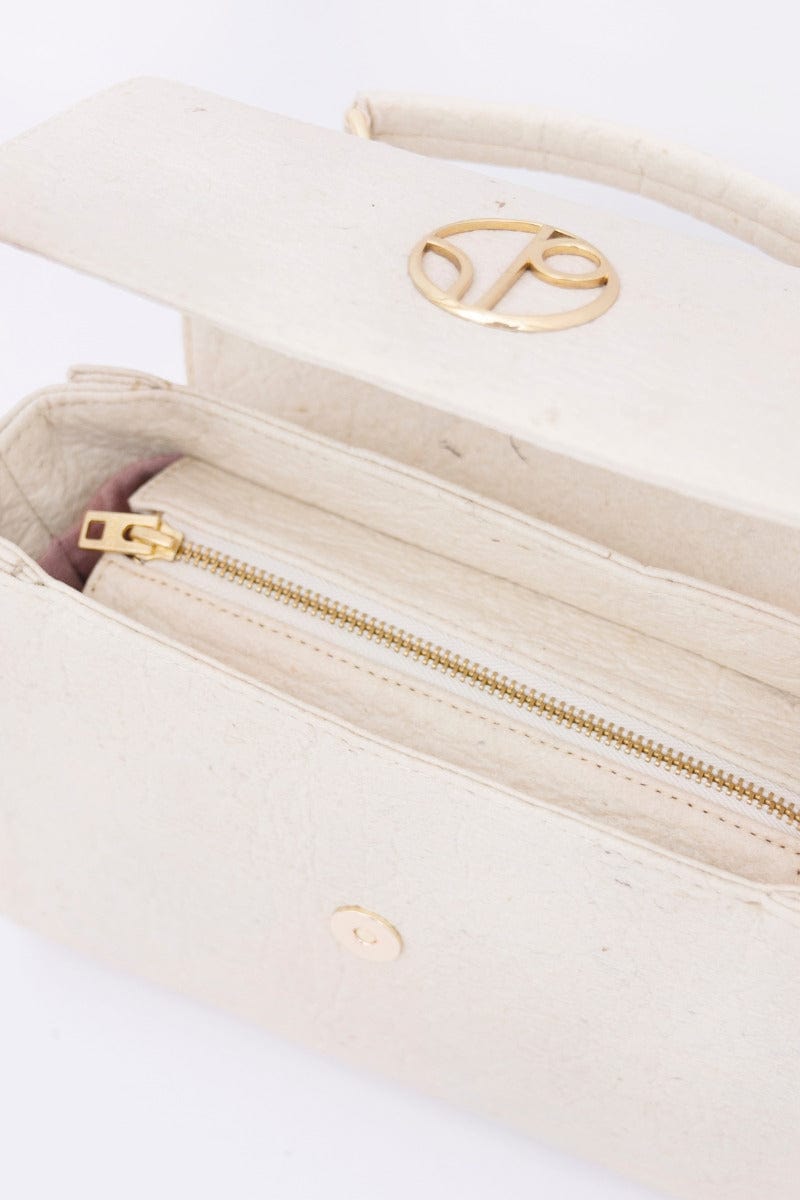 1 People London LHR - Piñatex® Saddle Bag - Latte
