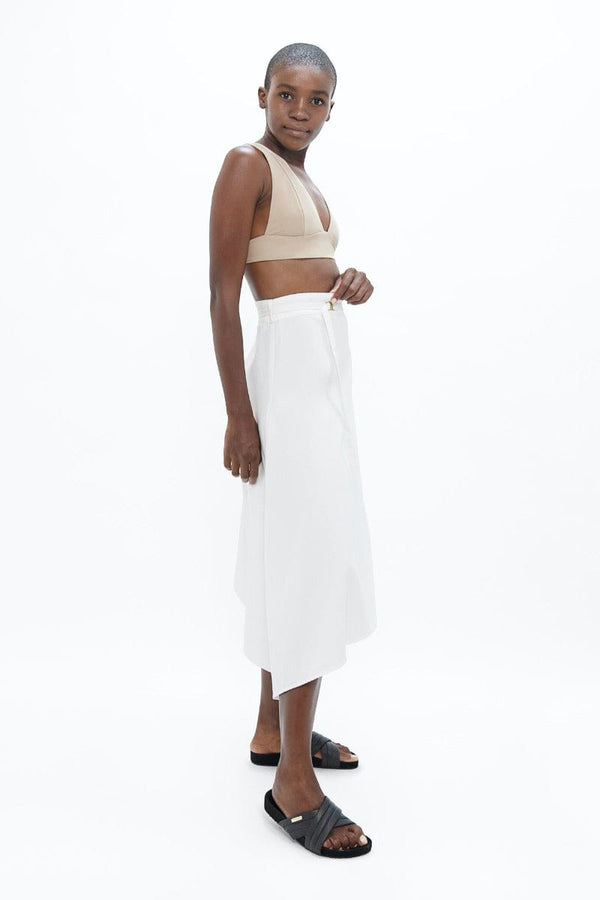 1 People Mallorca PMI - Asymmetric Skirt - White Dove