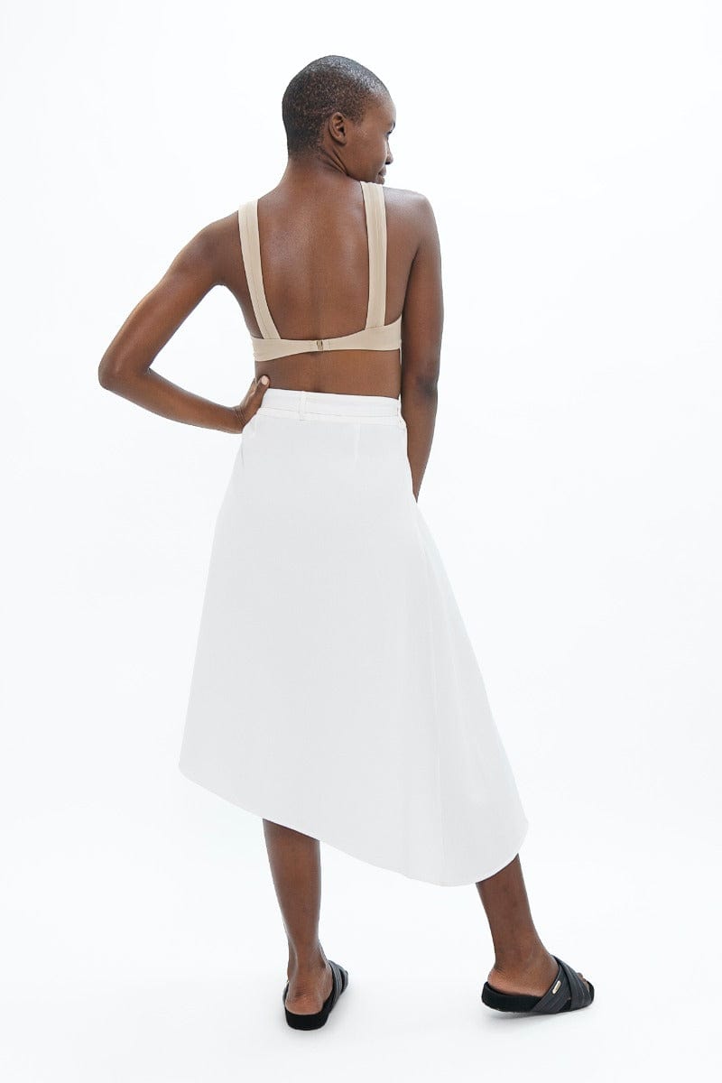1 People Mallorca PMI - Asymmetric Skirt - White Dove