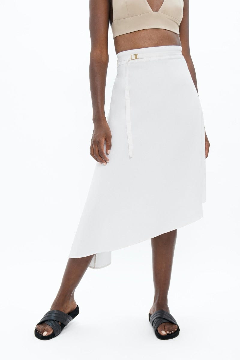 1 People Mallorca PMI - Asymmetric Skirt - White Dove