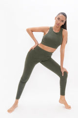 Immaculate Vegan - 1 People Munich MUC - High Waisted Leggings - Green Ash