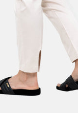 Immaculate Vegan - 1 People Salo QVD -Tapered Trousers-Egret