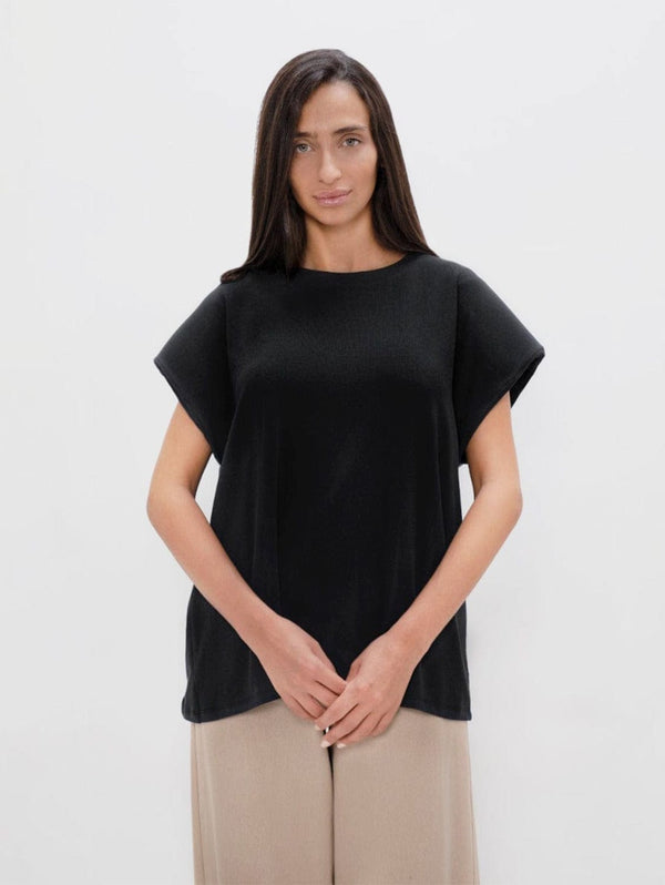 1 People Muscat MCT - Bold Shoulder Tee - Black Sand XS