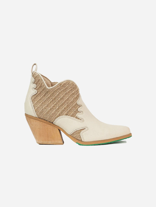 A Perfect Jane Atlantis Vegan Apple Leather Ankle Boots | Beige 41 / Beige with Jute